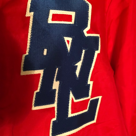 Red Vintage Holloway Lightweight Nylon Coach’s Jacket - Picture 3 of 5